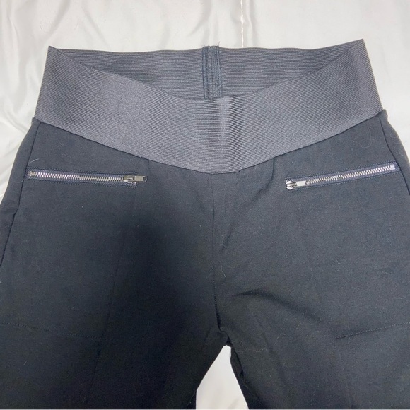 Banana Republic Leggings Zipper Pockets Wide Band Black Size Small - Picture 2 of 6